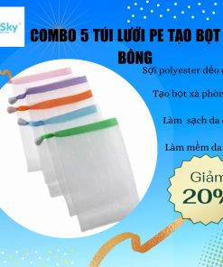 Túi Lưới Tạo Bọt Xà Phòng PE - Sky Kids