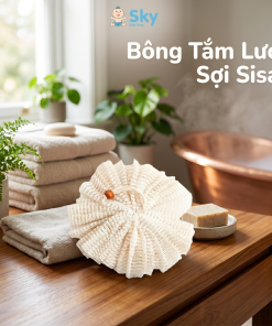 Bông Tắm Hoa Sợi Sisal Tự Nhiên - Sky Kids