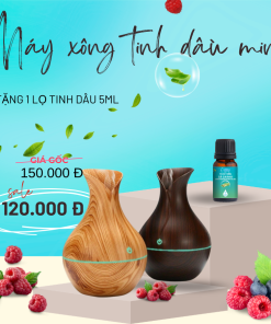 MÁY XÔNG TINH DẦU TULIP VÂN GỖ MINI - SKY KIDS